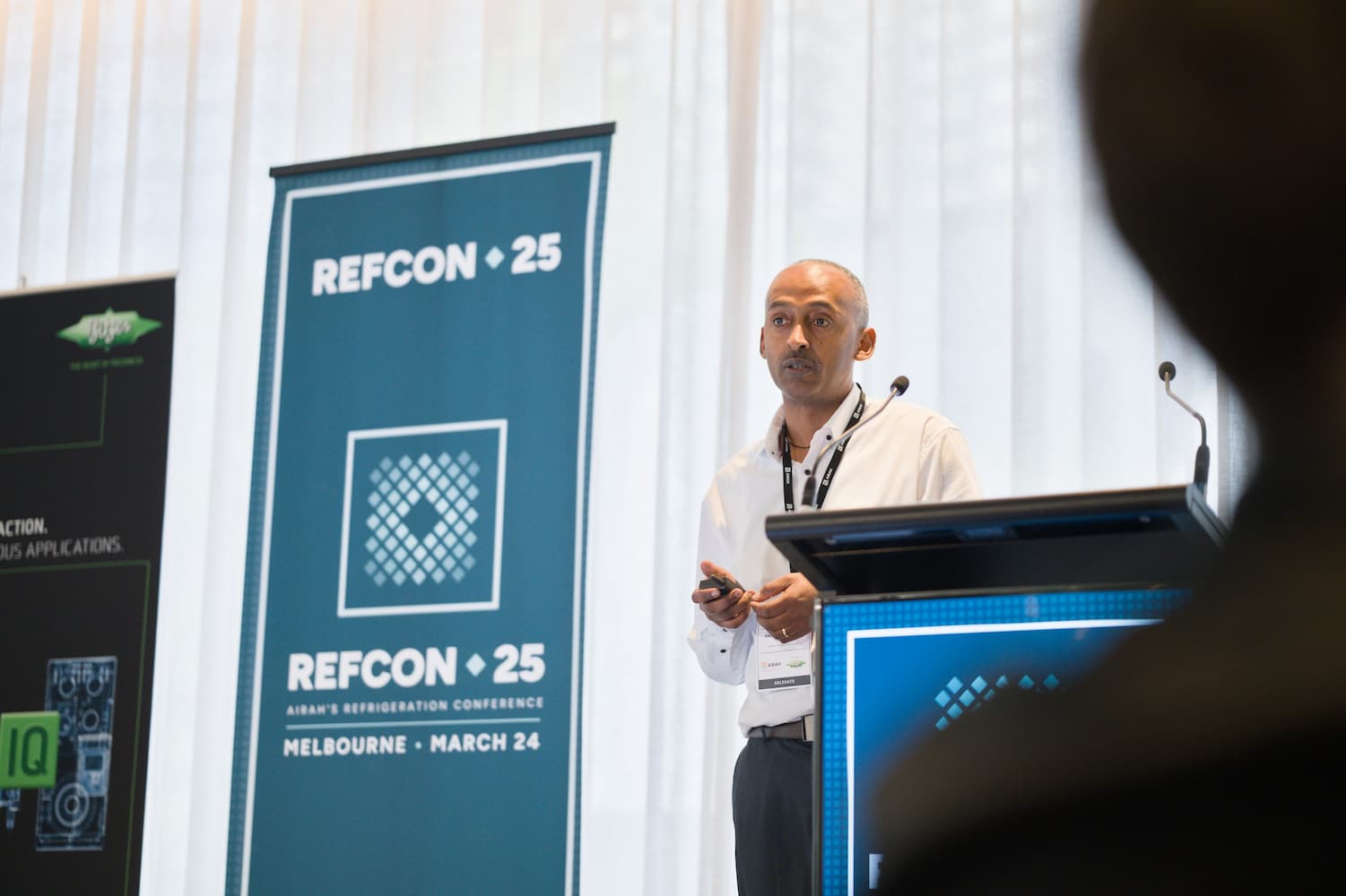Dr Alemu Tiruneh Alemu at AIRAH's 20254 Refrigeration Conference